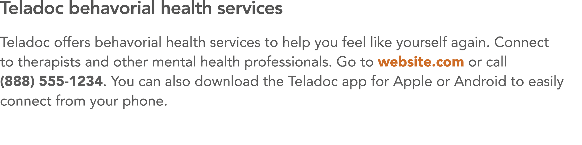 Teladoc behavorial health services Teladoc offers behavorial health services to help you feel like yourself again  Co   